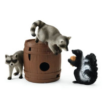 Coffret Jeux rigolos avec la noix, figurines animaux sauvages, Schleic