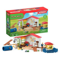 Hôtel des Animaux de la Ferme - Grand coffret de 54 Pieces de Jouets
