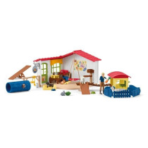 Hôtel des Animaux de la Ferme - Grand coffret de 54 Pieces de Jouets