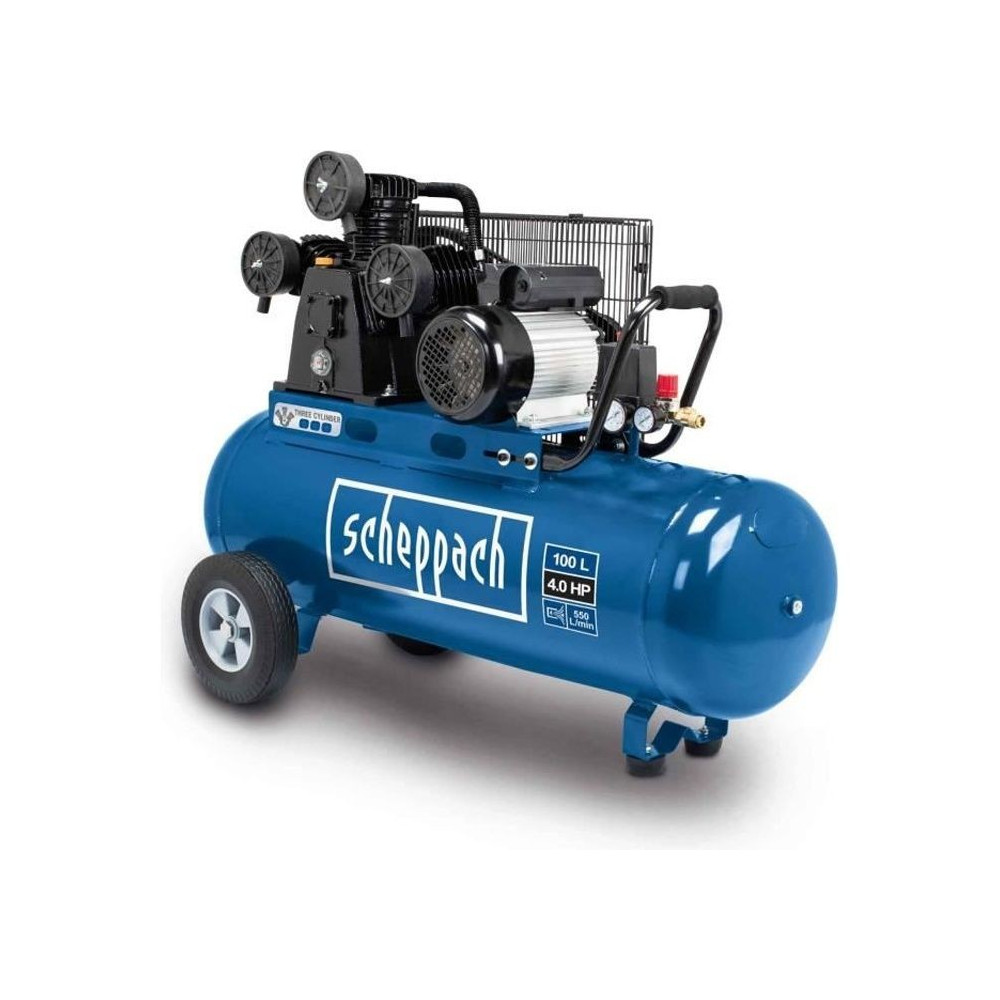 Compresseur de 100 litres a entraînement par courroie - SCHEPPACH - H