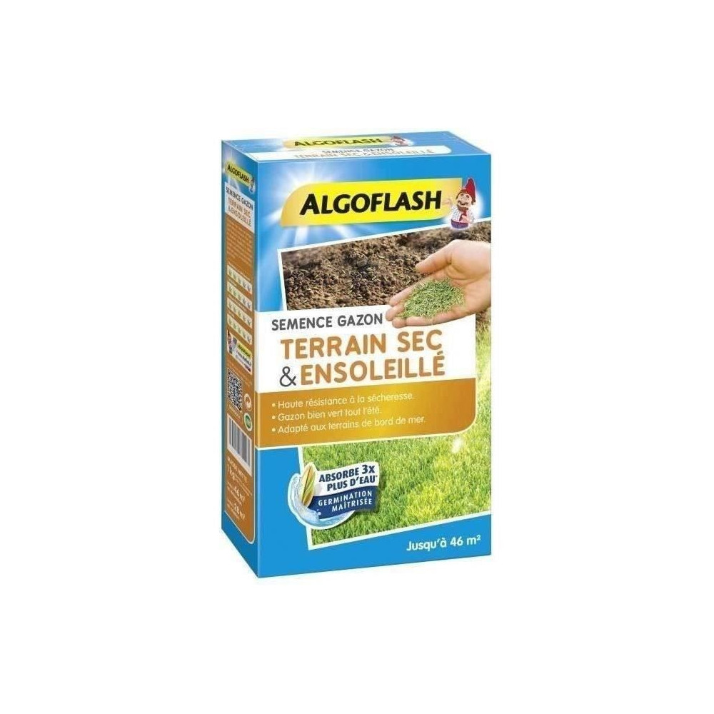 ALGOFLASH - Gazon terrain sec ensoleillé 1kg ALGOFLASH - Gazon terrain sec ensoleillé 1kg