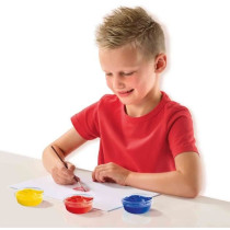 Gouache (6x45ml) - SES CREATIVE - Six couleurs : rouge, bleu, blanc,