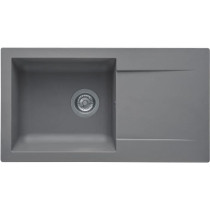 STRADOUR Evier a encastrer EINNA, en SMC GRIS BETON - 16, 1 bac, dim.
