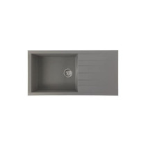STRADOUR Evier a encastrer CUBE, en SMC GRIS BETON - 16, 1 bac, dim. 1