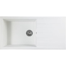 STRADOUR Evier a encastrer CUBE, en SMC BLANC UNI - 17, 1 bac, dim. 10