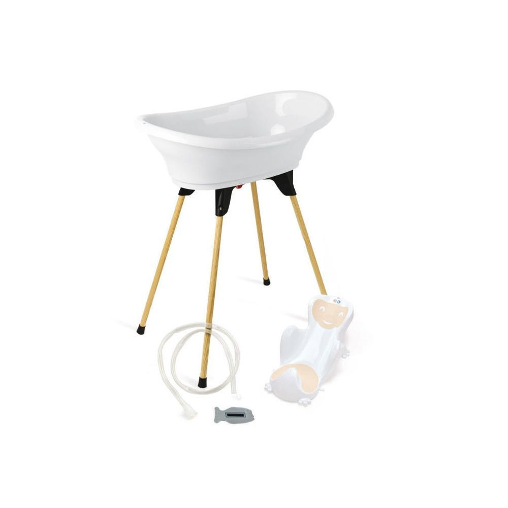 Pack baignoire THERMOBABY VASCO 5 en 1 Blanc muguet - Fabriqué en Fra