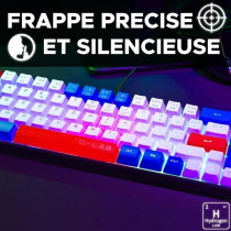 Clavier Gamer - The G-Lab - KEYZ HYDROGEN - 60% Format Compact - Rétr