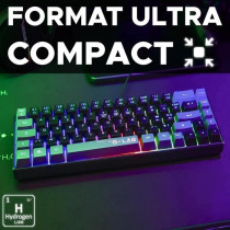 Clavier Gamer - The G-Lab - KEYZ HYDROGEN - 60% Format Compact - Rétr