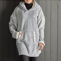 Sweat plaid polaire - TODAY - Manches longues et poche - 70 x 87 cm -