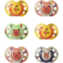 Sucettes - TOMMEE TIPPEE - FUN - 6-18 mois - Lot de 6 - Forme Orthodon