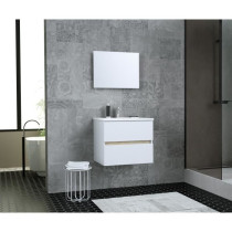 TOTEM Salle de bain 60cm - 2 tiroirs fermetures ralenties - simple vas