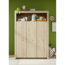 Chambre bébé Trio : Lit 70 x 140 cm + Commode a langer + Armoire OLI