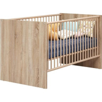 Chambre bébé duo NIKO - Lit 70x140 cm + Commode a langer 2 portes -