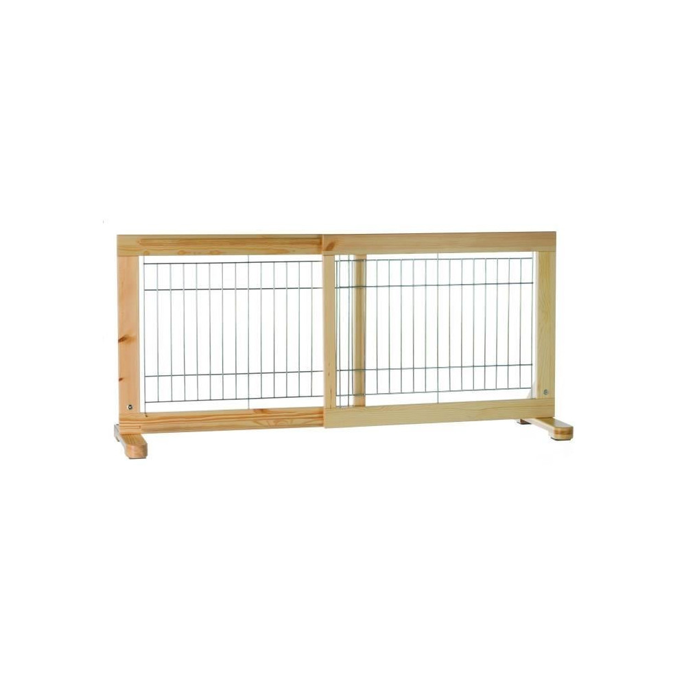 TRIXIE Barriere pour chiens Bois de bouleau vernis ajustable 65-108 cm