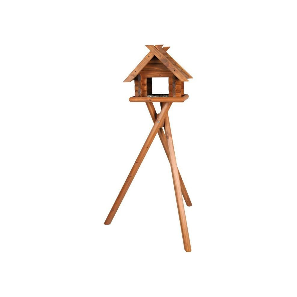 TRIXIE Mangeoire bloc oiseaux avec pied Natura en pin - 47 x 40 x 36 c