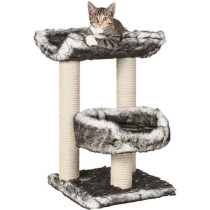 TRIXIE Arbre a chat ISABA - 62 cm - Noir/Blanc - Peluche et sisal natu