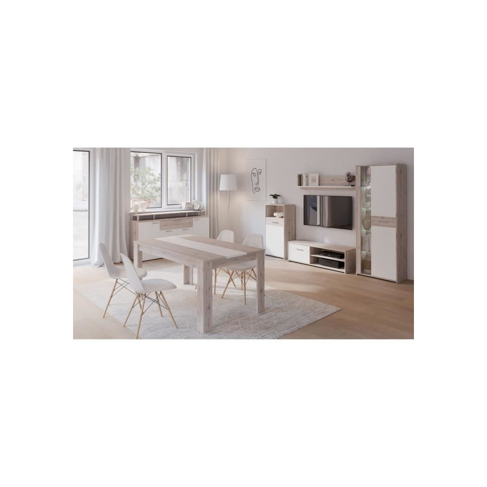 GULADA Ensemble meuble télé - buffet 170cm - table a manger 160cm -