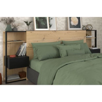 PARISOT Tete de Lit avec étageres + chevets intégrés - Décor chene