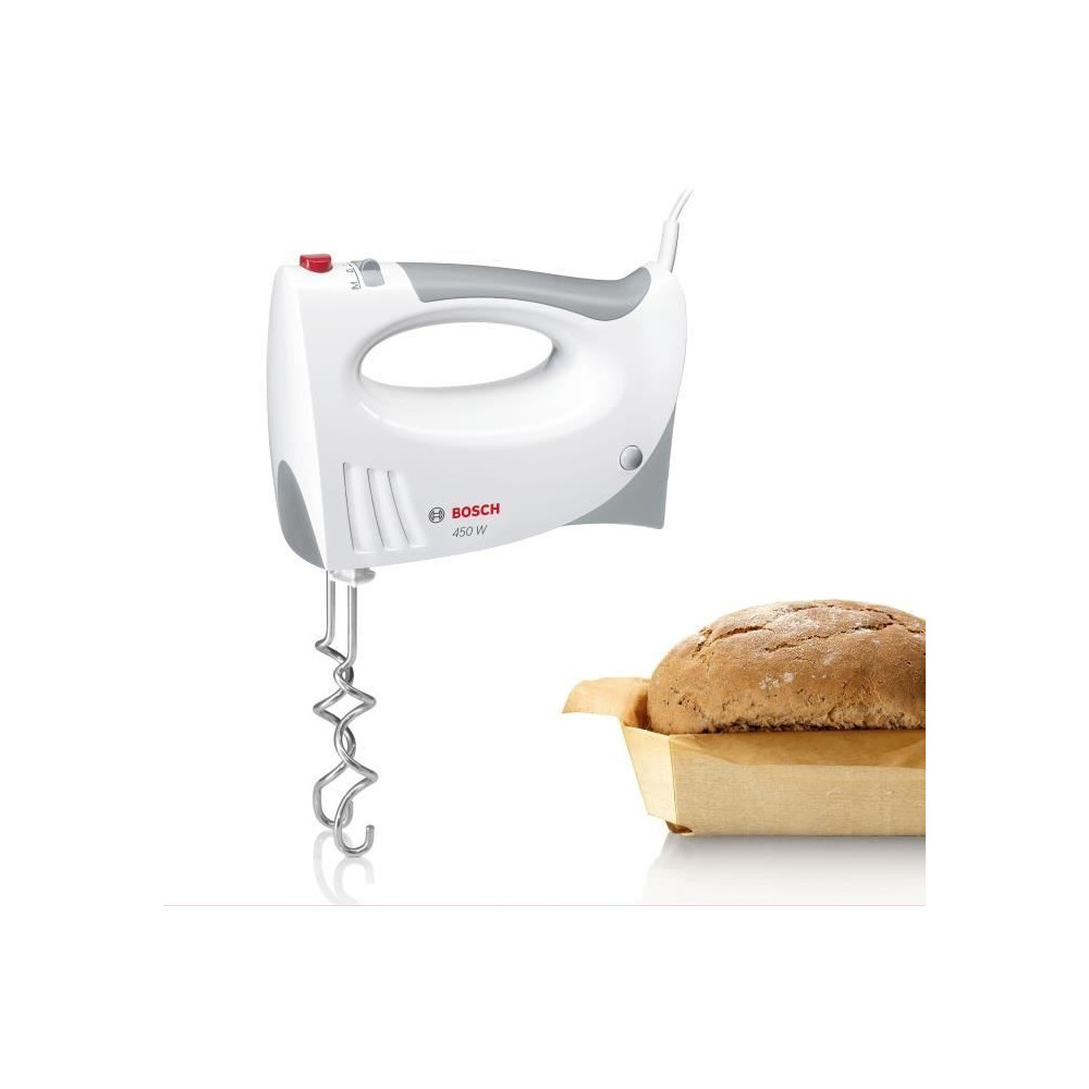 Batteur BOSCH CleverMixx MFQ3530 - 450 W - 5 vitesses - 2 fouets / 2 c