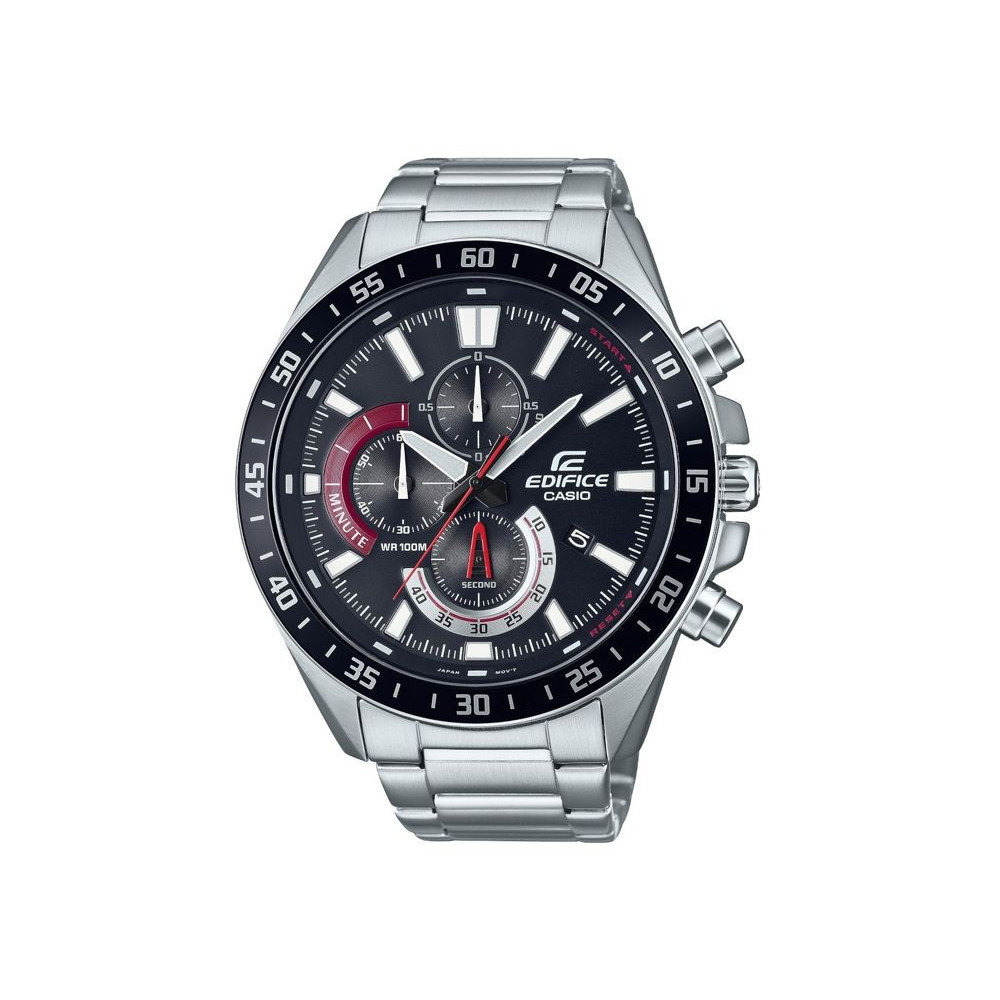 Montre CASIO EDIFICE en acier inoxydable, gris - Etanche 10 ATM - Mouv