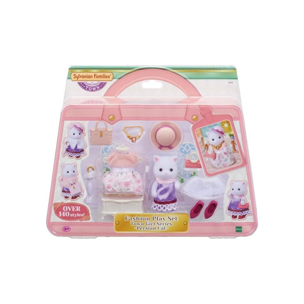 SYLVANIAN FAMILIES - 5461 - La valisette de mode et grande soeur chat