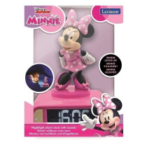 Réveil digital Minnie 3D avec veilleuse lumineuse et effets sonores -