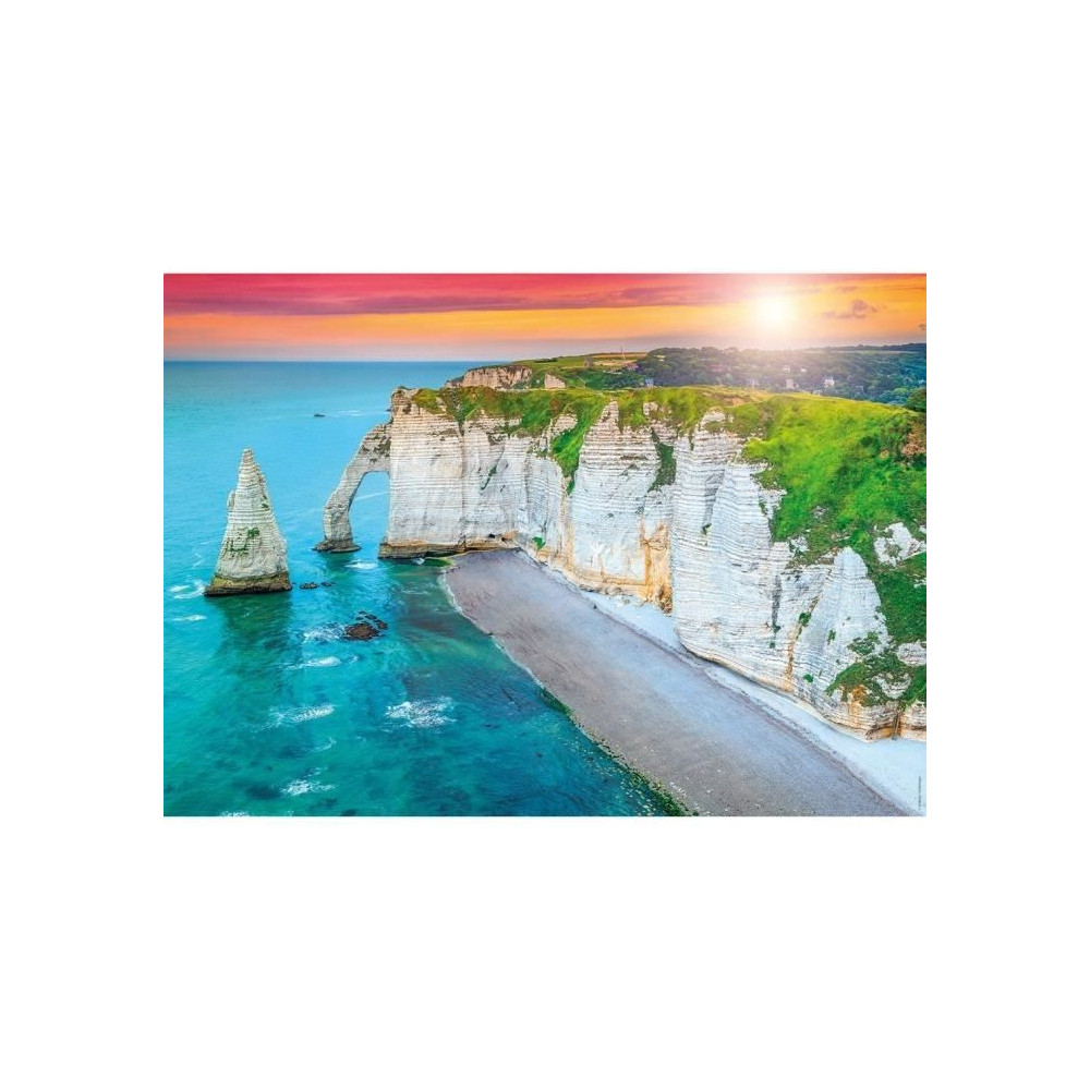 Nathan-Puzzle 1000p-Les falaises d'Etretat-Adultes et enfants des 14 a