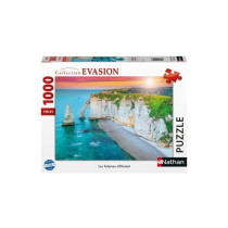 Nathan-Puzzle 1000p-Les falaises d'Etretat-Adultes et enfants des 14 a