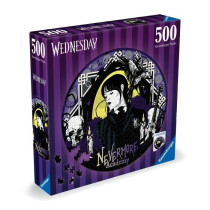 Puzzle rond Ravensburger - Mercredi Adams - 500 pieces - Dessins anim