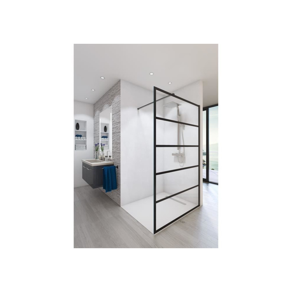 Paroi de douche en kit BALEARES ATELIER N°2 - Saint-Gobain - Verre Ti
