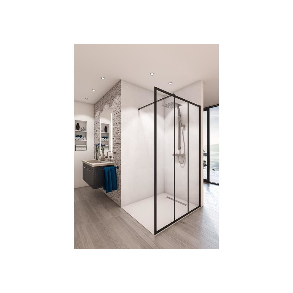 AURYS Paroi de douche en kit BALEARES ATELIER N°8 - Verre Timeless 8