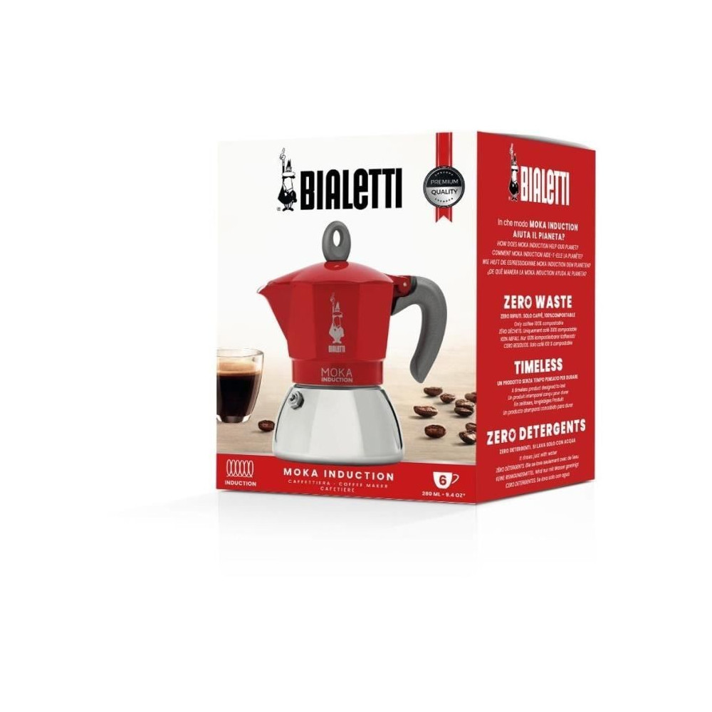 Cafetiere italienne - BIALETTI - NEW MOKA INDUCTION - 6 tasses - 0,28
