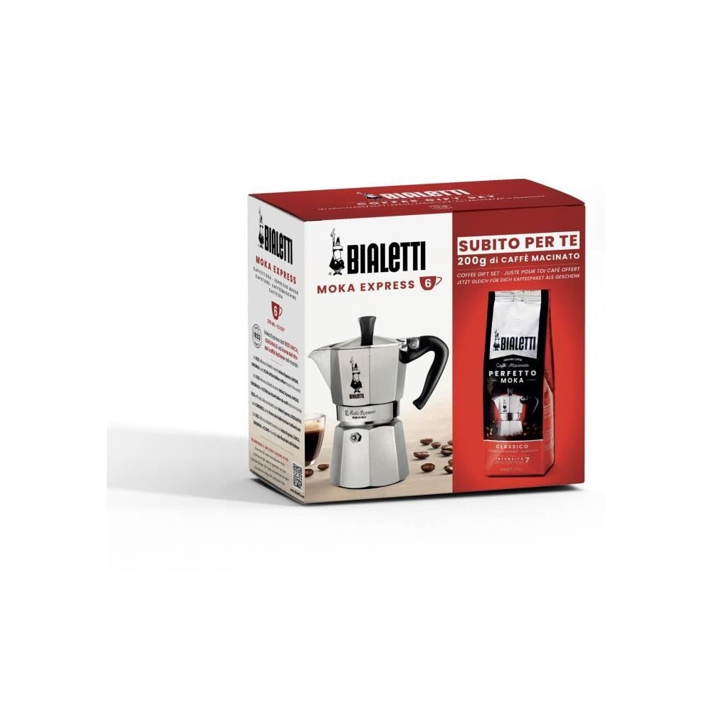 Cafetiere italienne + 1 Café Perfetto Moka Classico - BIALETTI - MOKA