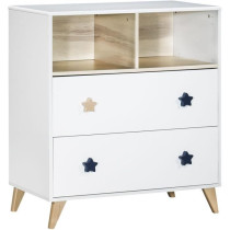 Chambre bébé trio OSLO - Lit 120x60 + Commode a langer 2 tiroirs ét