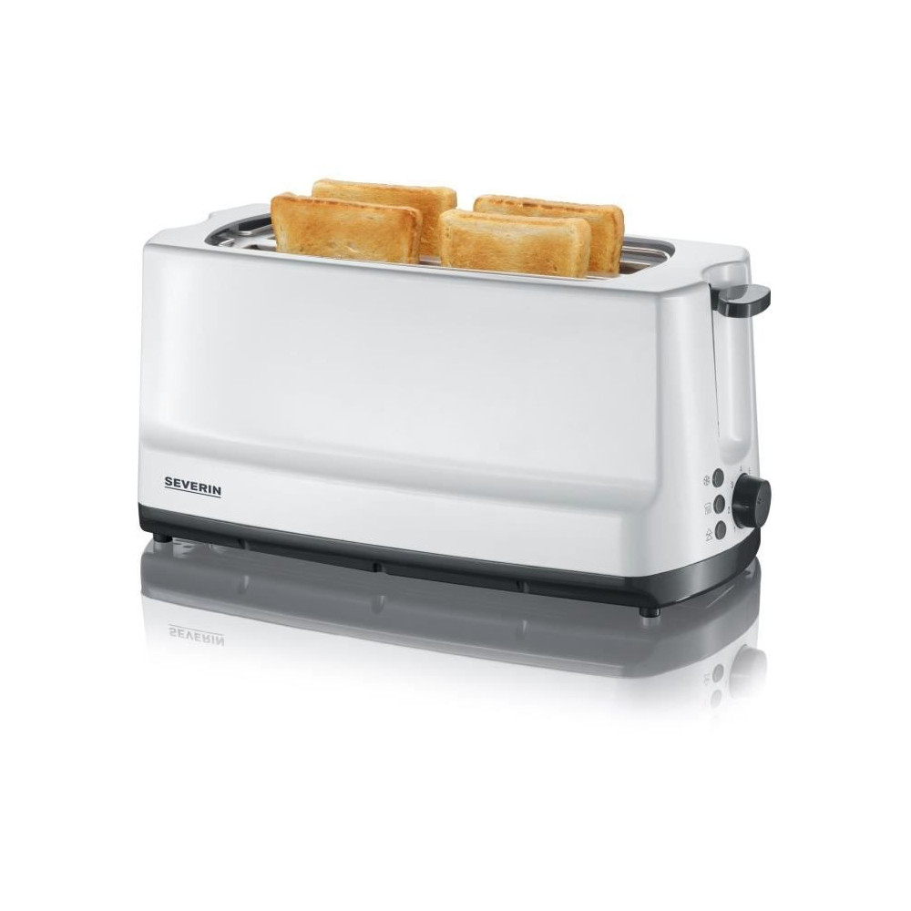 Grille-pain SEVERIN AT2234 - 2 fentes longues pour 4 tranches - Foncti