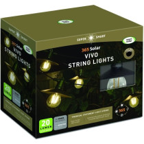 Guirlande solaire Vivo 365 20L - SMART SOLAR - 8 ampoules LED blanc ch