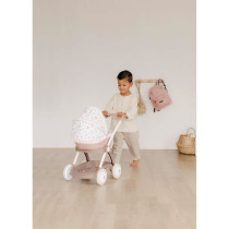 Poussette Landau pour poupée Baby Nurse - Smoby - Avec nacelle et can