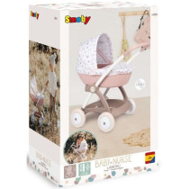 Poussette Landau pour poupée Baby Nurse - Smoby - Avec nacelle et can