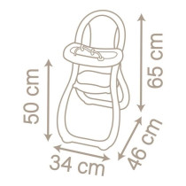 SMOBY - Baby Nurse Chaise haute pour poupon jusqu'a 42cm (non inclus)