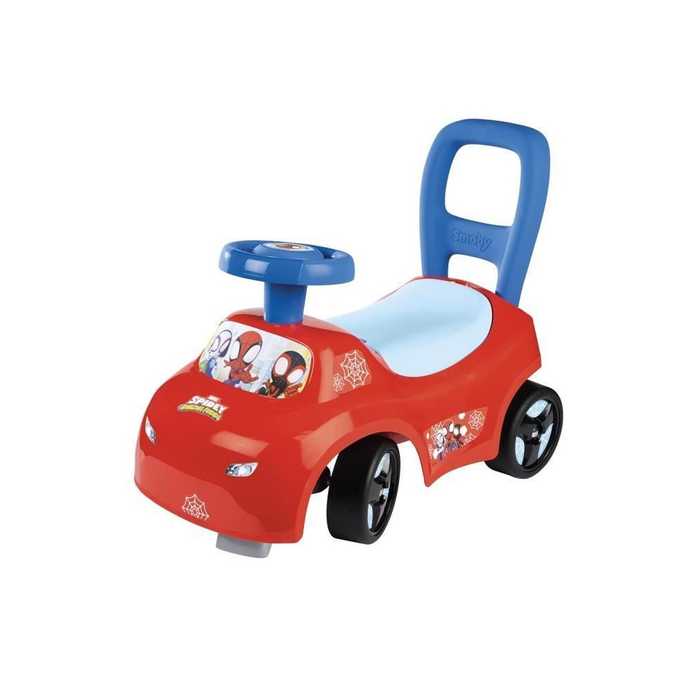Smoby - Porteur auto enfant 2 en 1 - Spidey - Coffre sous la selle - D