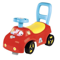 Smoby - Porteur auto enfant 2 en 1 - Peppa Pig - Coffre sous la selle