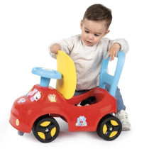 Smoby - Porteur auto enfant 2 en 1 - Peppa Pig - Coffre sous la selle