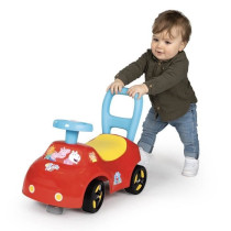 Smoby - Porteur auto enfant 2 en 1 - Peppa Pig - Coffre sous la selle