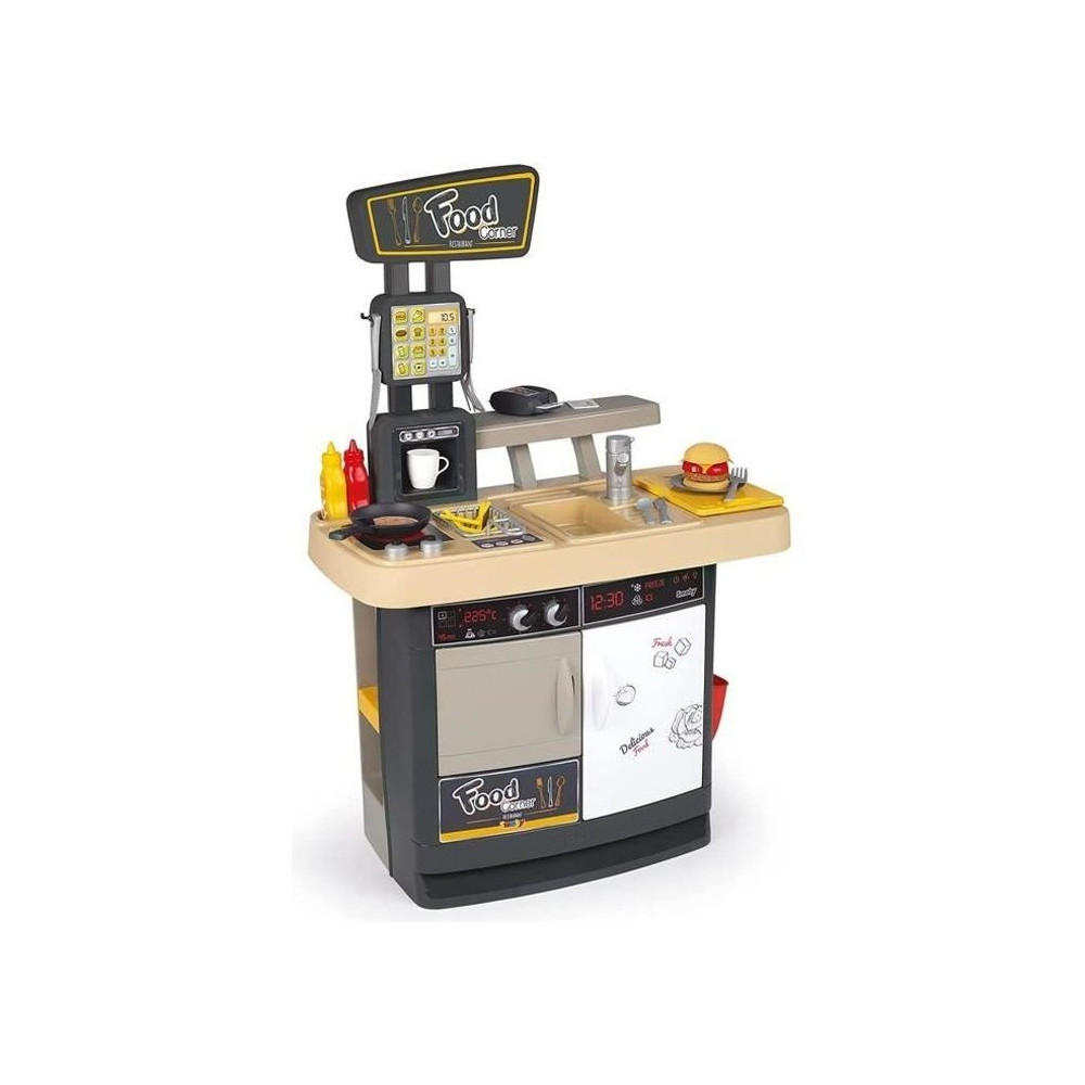 Jouet d'Imitation Food Corner Restaurant - 29 Accessoires - Cuisine Re