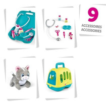Smoby chariot vétérinaire - peluche chaton incluse - des 3 ans
