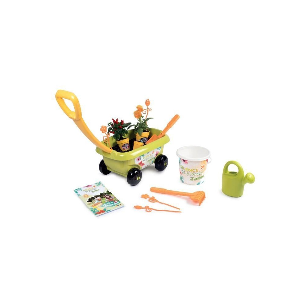 SMOBY - Silence ça Pousse Chariot garni a roulettes + accessoires - F