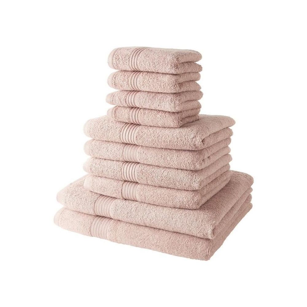 Lot de 10 serviettes de bain TODAY comprenant 4 serviettes 30x50 + 4 s