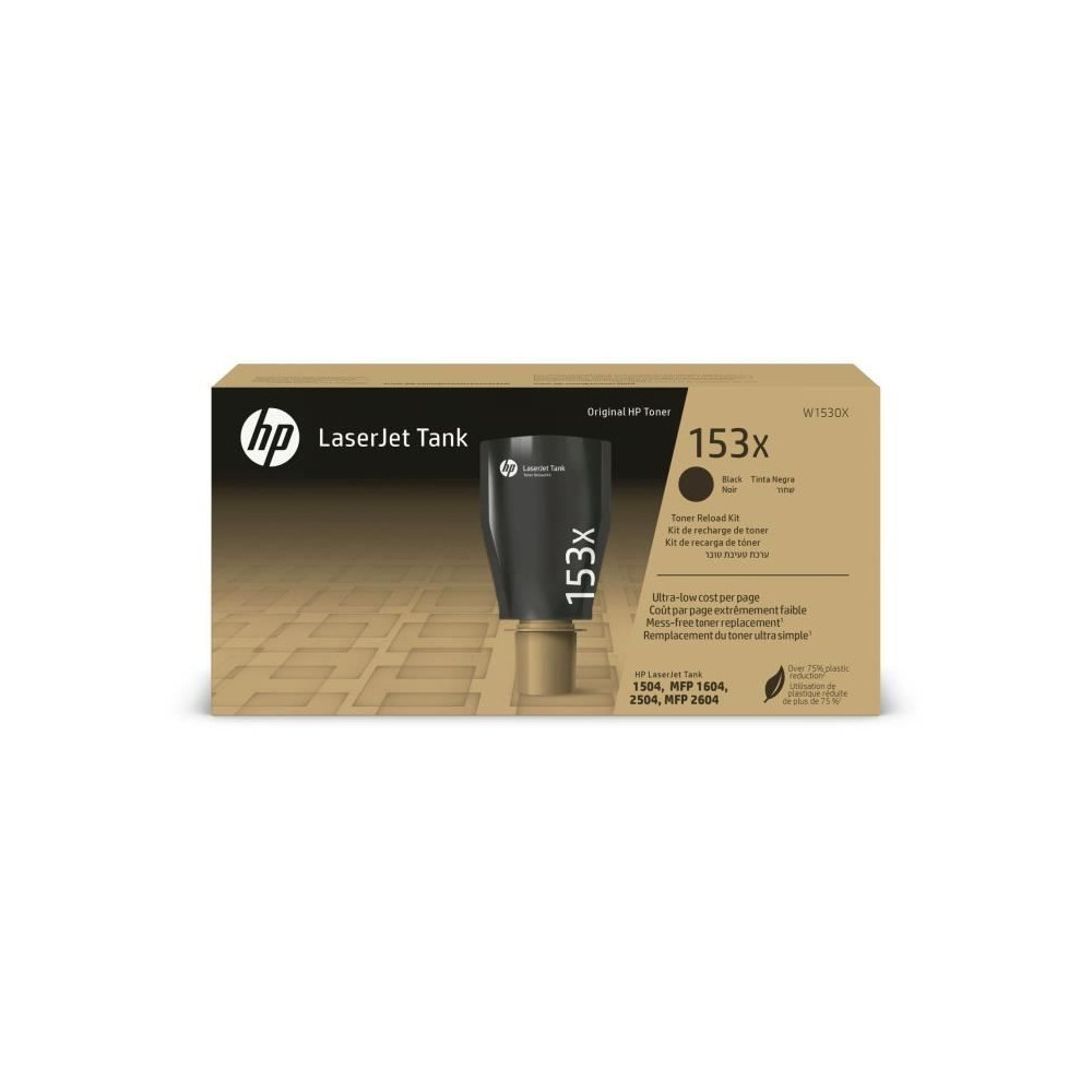 Kit de recharge de toner noir Authentique- HP - HP 153X - Pour LaserJe