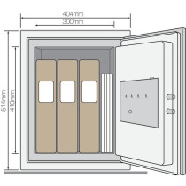Coffre-fort ignifuge a serrure électronique - YALE - Format professio