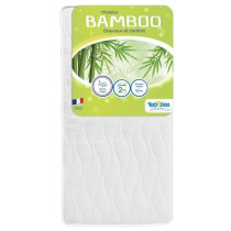 Matelas Bébé Bamboo - YOOPIDOO - 60x120 cm - Viscose Douce et Absorb